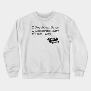 Pizza Party (front side only) Crewneck Sweatshirt